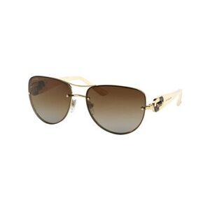 Bulgari Gold Frame Sunglasses with Brown Lenses